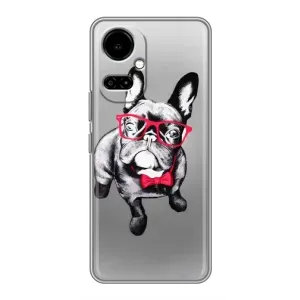 Чехол (ТПУ) Милые собачки для TECNO Camon 19 (CI6n) / 19 Pro (CI8n) (Бульдог в очках)