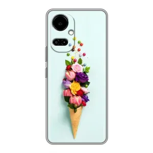 Чохли з тематикою "КВІТИ" на TECNO Camon 19 (CI6n) / 19 Pro (CI8n) (Квітка-морозиво)