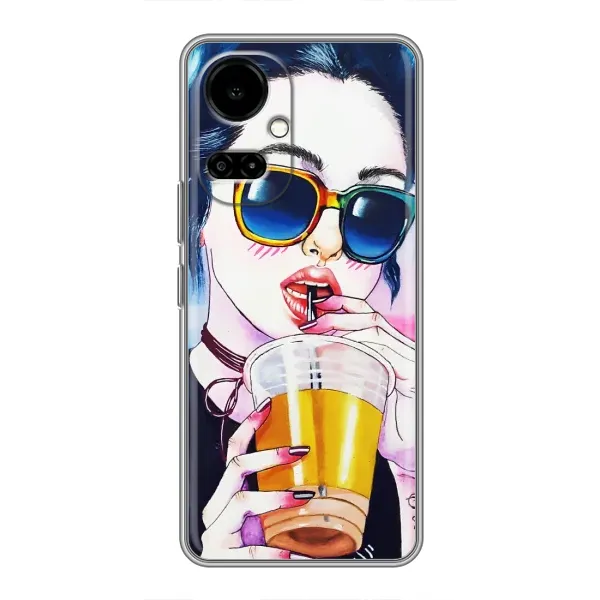 Чехол с рисунком «Девушка с коктейлем» для TECNO Camon 19 (CI6n) / 19 Pro (CI8n) Чехол с рисунком «Девушка с коктейлем» для TECNO Camon 19 (CI6n) / 19 Pro (CI8n)