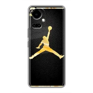 Силиконовый Чехол Nike Air Jordan на Техно Камон 19 / Камон 19 про (Джордан 23)