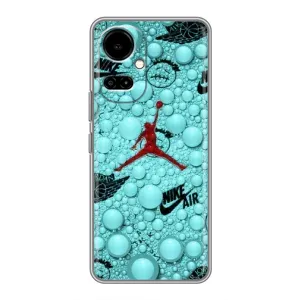 Силиконовый Чехол Nike Air Jordan на Техно Камон 19 / Камон 19 про (Джордан Найк)