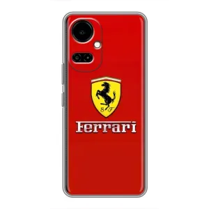Силиконовый бампер с картинкой машины на TECNO Camon 19 (CI6n) / 19 Pro (CI8n) (Ferrari Logo)