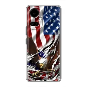 Чехол Флаг USA для TECNO Camon 19 (CI6n) / 19 Pro (CI8n) (Флаг USA)