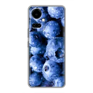 Чехол с изображением вкусной еды для TECNO Camon 19 (CI6n) / 19 Pro (CI8n) (Голубика)
