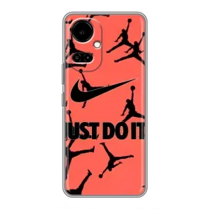 Силиконовый Чехол Nike Air Jordan на Техно Камон 19 / Камон 19 про (Just Do It)
