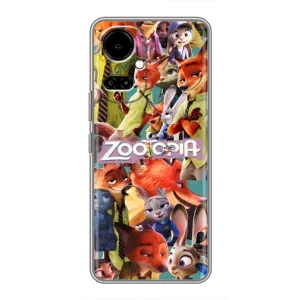 Силиконовый чехол с принтом Зоотрополіс для TECNO Camon 19 (CI6n) / 19 Pro (CI8n) (Коллаж героев)