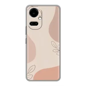 Чохол квітковий дизайн для TECNO Camon 19 (CI6n) / 19 Pro (CI8n) (Кориневий фон)
