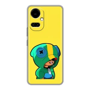 Чехол Бравл Старс для TECNO Camon 19 (CI6n) / 19 Pro (CI8n) (Леон (LEON))