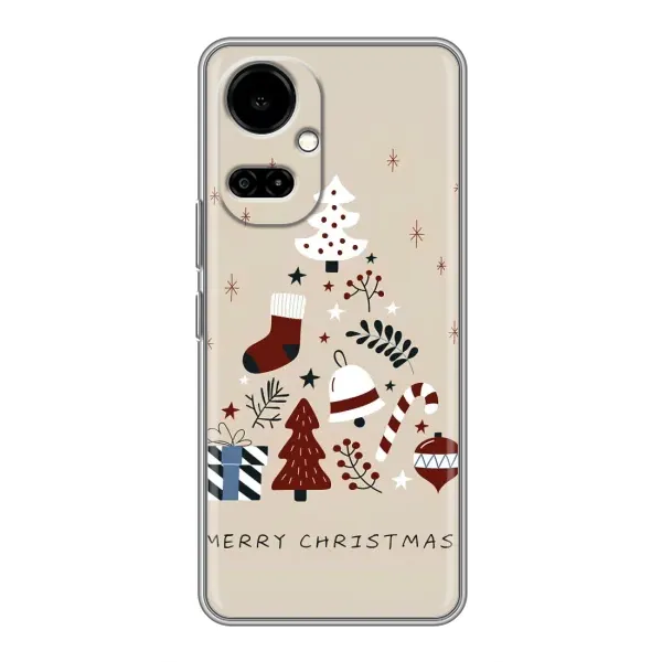 Чехол с рисунком «Merry Christmas» для TECNO Camon 19 (CI6n) / 19 Pro (CI8n) Чехол с рисунком «Merry Christmas» для TECNO Camon 19 (CI6n) / 19 Pro (CI8n)