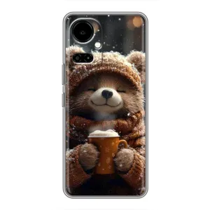 Печатный чехол «Зверята с кофе» для TECNO Camon 19 (CI6n) / 19 Pro (CI8n) (Медвежонок с кофе)