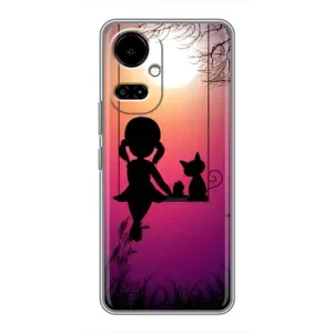 Девчачий Чехол для TECNO Camon 19 (CI6n) / 19 Pro (CI8n) (На качели)