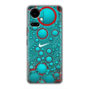 Силиконовый Чехол на TECNO Camon 19 (CI6n) / 19 Pro (CI8n) с картинкой Nike (Найк зеленый)