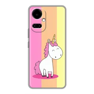 Чехол Unicorn на TECNO Camon 19 (CI6n) / 19 Pro (CI8n) (Радужный Единорог)