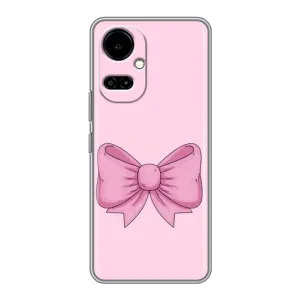 Чехол банты для TECNO Camon 19 (CI6n) / 19 Pro (CI8n) (Розовый бантик)