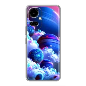 Чехлы КОСМОС для TECNO Camon 19 (CI6n) / 19 Pro (CI8n) (Синие планеты)