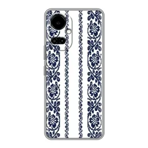 Силиконовый Чехол на TECNO Camon 19 (CI6n) / 19 Pro (CI8n) с картинкой Вышиванки (Синяя вышиванка)