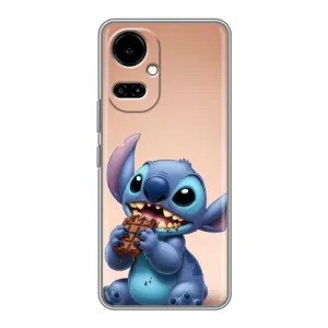 Чехол с рисунком Стич для TECNO Camon 19 (CI6n) / 19 Pro (CI8n) (Стич с шоколадом)