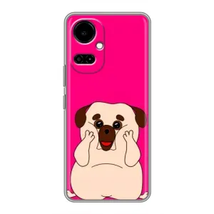 Чехол (ТПУ) Милые собачки для TECNO Camon 19 (CI6n) / 19 Pro (CI8n) (Веселый Мопсик)