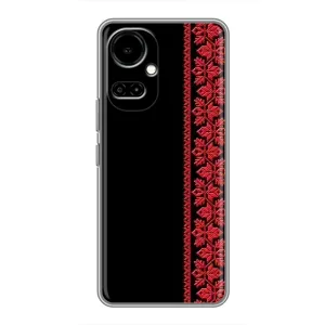Силиконовый Чехол на TECNO Camon 19 (CI6n) / 19 Pro (CI8n) с картинкой Вышиванки (Вышиванка на черном)