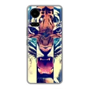 Чехлы с изображением разных животных для TECNO Camon 19 (CI6n) / 19 Pro (CI8n) (Яркий Тигр)