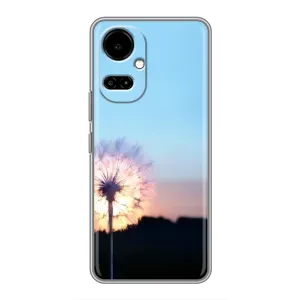Силіконовий Чохол з кульбабками на TECNO Camon 19 (CI6n) / 19 Pro (CI8n) (Захід з кульбабкою)