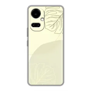 Чохол квітковий дизайн для TECNO Camon 19 (CI6n) / 19 Pro (CI8n) (Зелений фон)