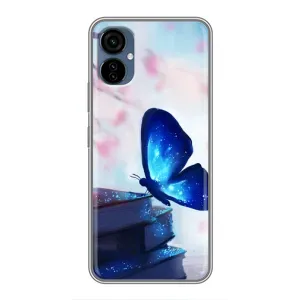 Силіконовий бампер з картинкою звірів для TECNO Camon 19 Neo (Метелик синій)