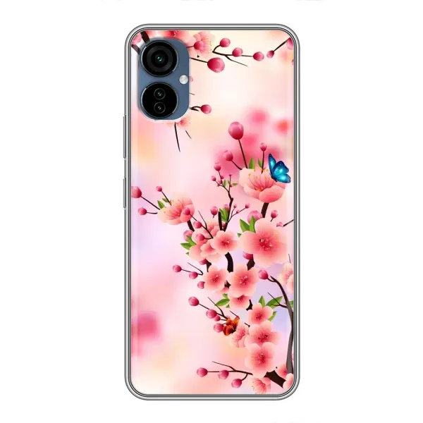 Чехол с рисунком «Бабочки на сакуре» для TECNO Camon 19 Neo Чехол с рисунком «Бабочки на сакуре» для TECNO Camon 19 Neo