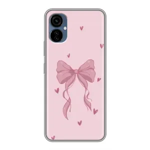 Чехол банты для TECNO Camon 19 Neo (Бант на розовом)