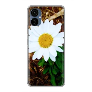 Чехол с ромашками на TECNO Camon 19 Neo (Белая ромашка)