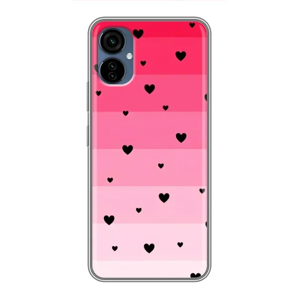 Чехол с рисунком «Чорные сердечки» для TECNO Camon 19 Neo Чехол с рисунком «Чорные сердечки» для TECNO Camon 19 Neo