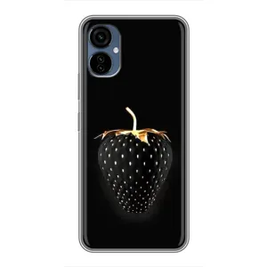 Чехол с изображением вкусной еды для TECNO Camon 19 Neo (Чёрная клубника)