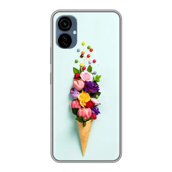 Чехол с рисунком «Цветок-мороженное» для TECNO Camon 19 Neo Чехол с рисунком «Цветок-мороженное» для TECNO Camon 19 Neo