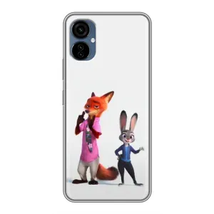Силиконовый чехол с принтом Зоотрополіс для TECNO Camon 19 Neo (Джуди и Ник)