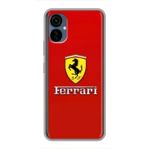 Силиконовый бампер с картинкой машины на TECNO Camon 19 Neo (Ferrari Logo)