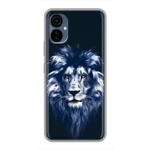 Чехол с картинкой на TECNO Camon 19 Neo (Лев - синий)