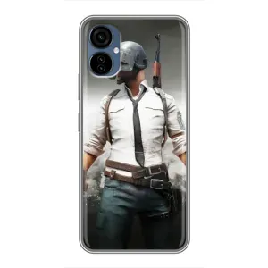 Силиконовый чехол с картинкой "Герой Pubg" на TECNO Camon 19 Neo
