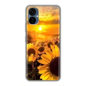 Чехол с Цветами для TECNO Camon 19 Neo (поле подсолнухов)