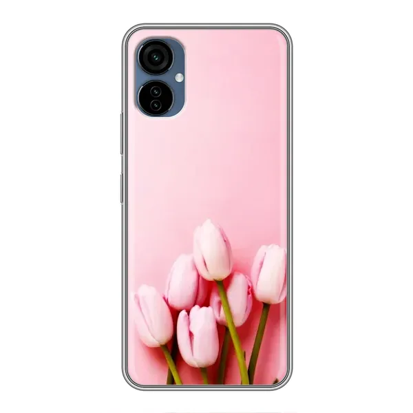 Чехол с рисунком «Розовые тюльпаны» для TECNO Camon 19 Neo Чехол с рисунком «Розовые тюльпаны» для TECNO Camon 19 Neo