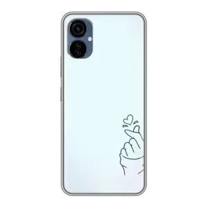 Чехлы (Знак сердечка) на TECNO Camon 19 Neo (Сердце на голубом)