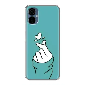 Чехлы (Знак сердечка) на TECNO Camon 19 Neo (Сердечко на бирюзовом)