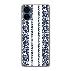 Силиконовый Чехол на TECNO Camon 19 Neo с картинкой Вышиванки (Синяя вышиванка)