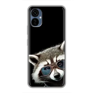 Силиконовый Чехол с Енотами на TECNO Camon 19 Neo (Стильный Енот)