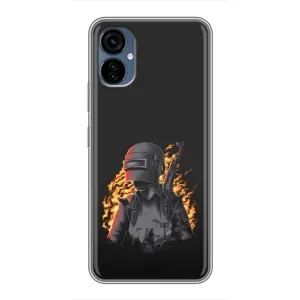 Чохол з картинкою "Герой Pubg" на TECNO Camon 19 Neo (В полум'ї)