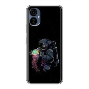 Силиконовый Чехол с принтом "Космонавты" на TECNO Camon 19 Neo (В руках земля)