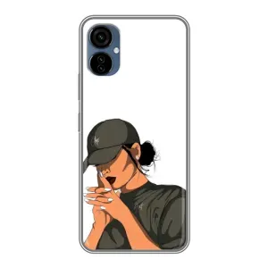 Силиконовый Чехол на TECNO Camon 19 Neo с картинкой Стильных Девушек (В зеленом)