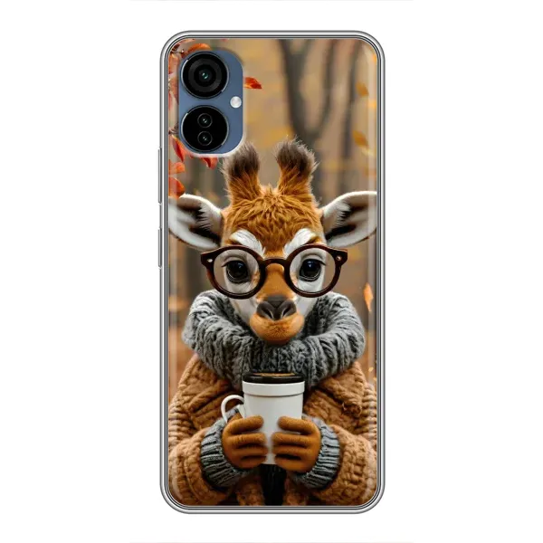 Чехол с рисунком «Жираф с кофе» для TECNO Camon 19 Neo Чехол с рисунком «Жираф с кофе» для TECNO Camon 19 Neo