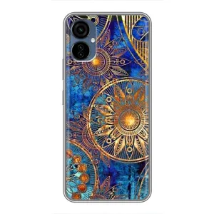 Чохли з сенсом на TECNO Camon 19 Neo (Золоті узори)