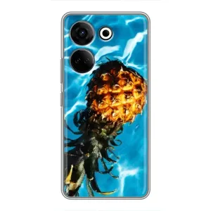 Чехол с изображением вкусной еды для Tecno Camon 20 Pro (Ананас)