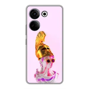 Чехол с Прикольным принтом на Tecno Camon 20 Pro (АРТ Статуя)